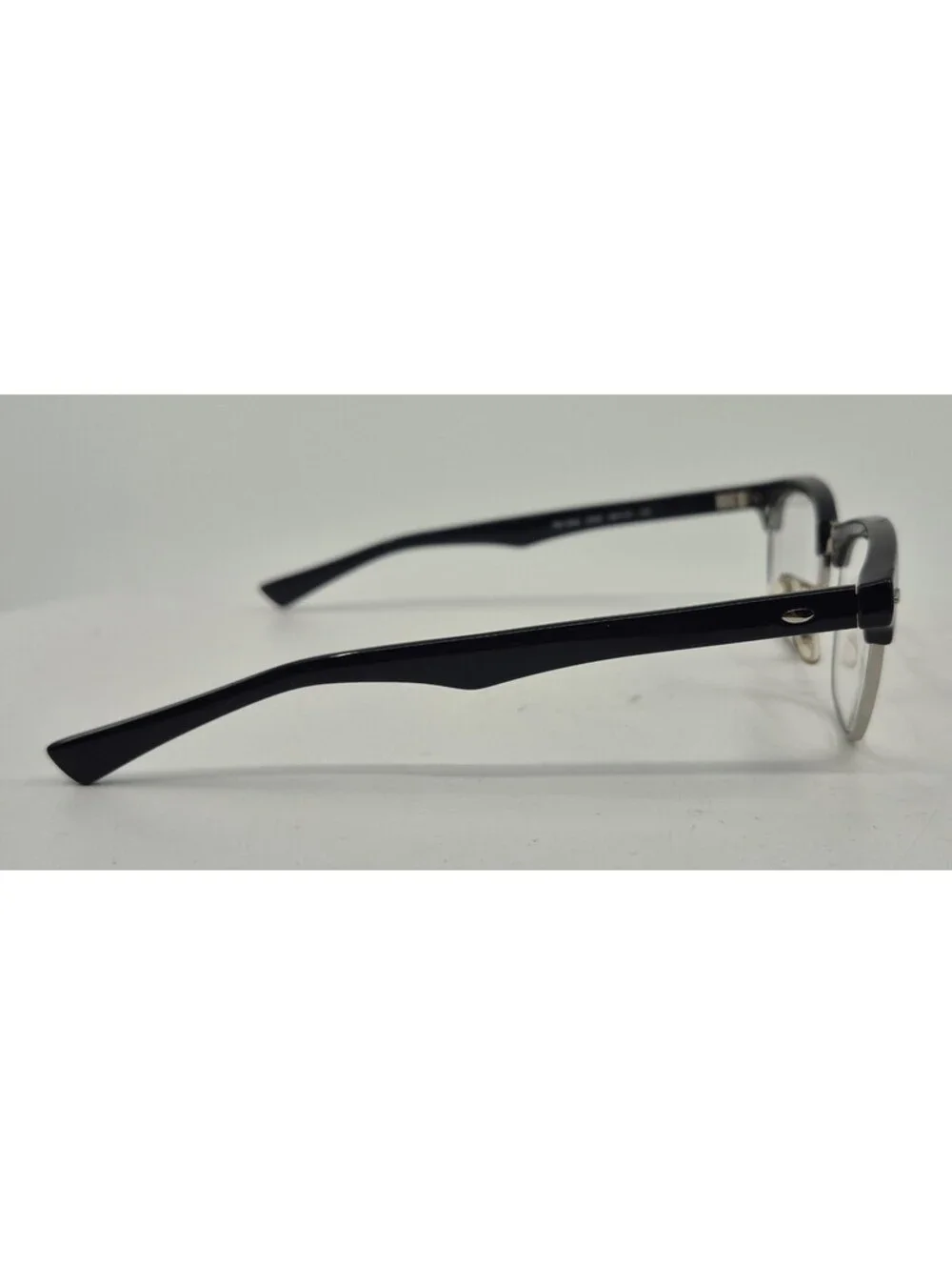 RAY BAN KIDS RB1548 3542 45/16/125 GLOSSY BLACK SILVER CLUBMASTER Eyeglass